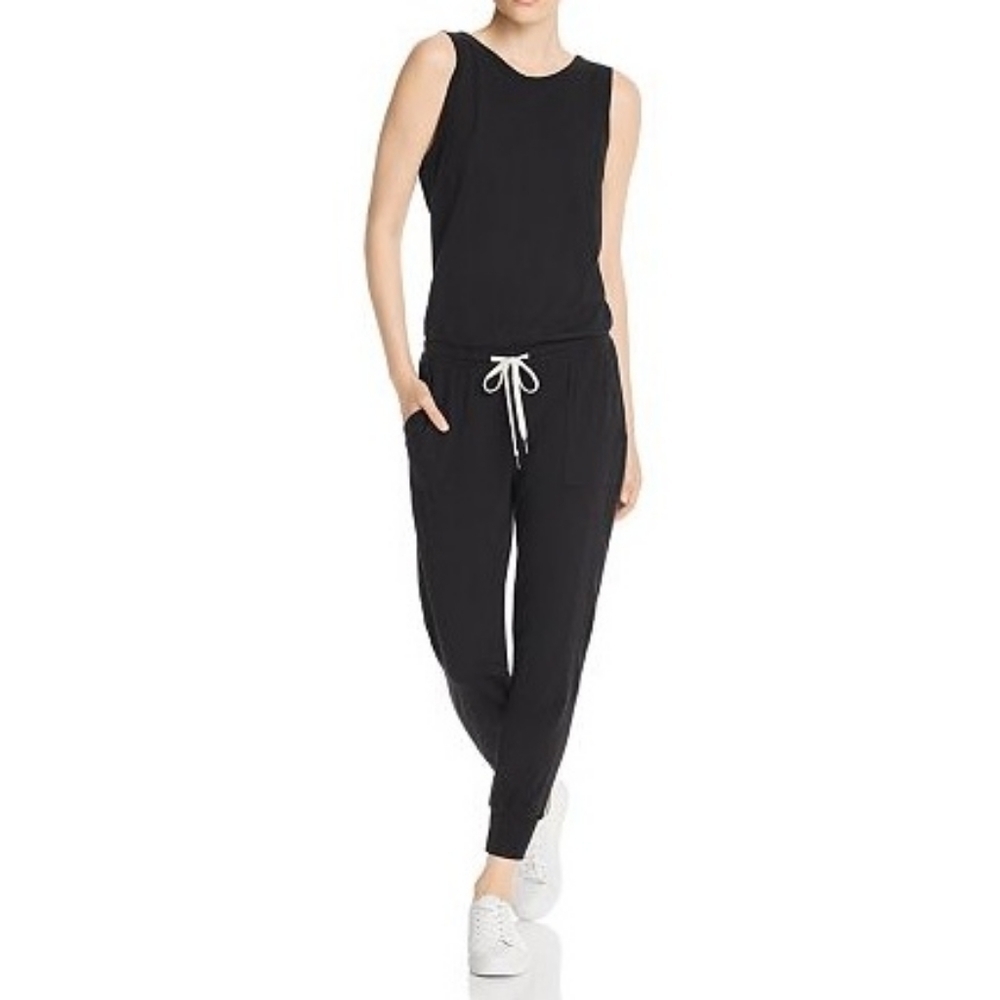 N:Philanthropy Dawn jumpsuit black Cat mesh Lounge Women's Size large NWT